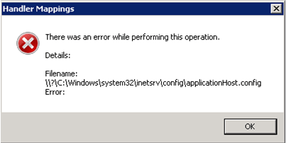 IIS7 Error